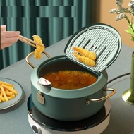 Deep Fryer Cooker 304 with Thermometer Pan Temperature Control