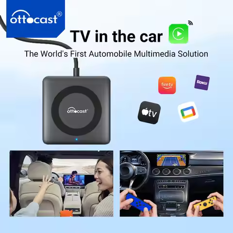 Ottocast TV Mate Pro Converter for Fire Google TV Stick Wireless CarPlay Adapter for OEM Wired CarPl