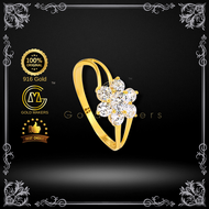 GOLD MAKERS Cincin Emas 916 + Batu Zirconia / 22k Gold Ring + Zirconia Stone [Pre Order]