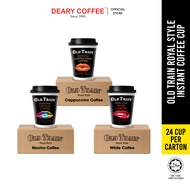Deary Old Train Royal Style Instant Cup Coffee Premix - White Coffee/Cappuccino/Mocha (24 Cup)