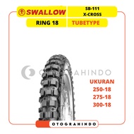 SWALLOW SB-111 X-CROSS MOTORCYCLE OUTER TIRE Ring 18 NON TUBELESS SIZE 250 275 300 325 350 400 TUBET