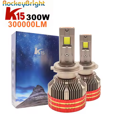 K15 300W 300000Lm H7 Led Headlight Bulb 12V 24V Universal H11 H4 9005 9006 White Canbus Error Free 6