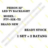 PTV-32K-T2 PHISON 32 INCH LED TV BACKLIGHT ( LAMPU TV ) 32" BACKLIGHT PHISON BACKLIGHT PTV-32KT2 32K