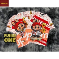 LABUBU T Shirt Baju Jersey New Trend Airport Model Day Children's and Adult Shirts: Microfiber Thail