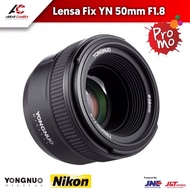 Lensa Fix Yongnuo 50mm f1.8 for nikon Dslr YN 50 mm f1 8