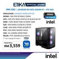 ETiKA PBM 5002 | Advanced Powered By MSI INTEL Gaming PC + NVIDIA RTX 4060 Graphics