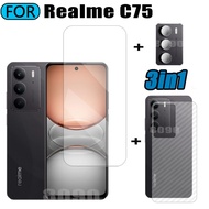 FOR Realme C75 Tempered Glass 3 in 1 Screen Protector for Realme C63 C61 Note 60 Realme 13+ 13 5G Te