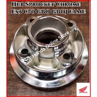 Hub Sprocket CHROME Spoket Krome Honda C70 / GBO / GBOJ / Fame / Ex5 High Power