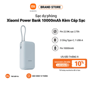 Pin sạc dự phòng Xiaomi Power Bank 10000mAh Integrated Cable Xanh