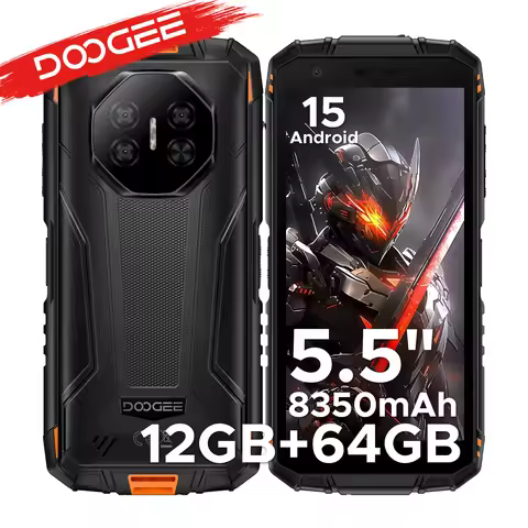 DOOGEE 5.5" Fire 3 Rugged Phone 12GB RAM(3+9) 64GB ROM 8350mAh Battery Android 15 Widevine L1 Google