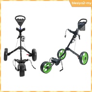 [BlesiyaedMY] Foldable Lightweight Golf Cart Lightweight Accessories Golf Bag Pull Cart Push Pull Go