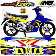 Decal Sticker Striping Variasi Motif Ori Satria R 120 Lumba /Satria R 2Tak Kotak /Suzuki Satria Ru 1