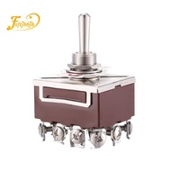 AC 380V 10A ON/OFF/ON 3 Positions 12 Pin Latching Toggle Switch 4PDT