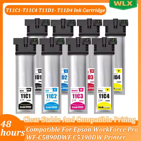 T11C T11D T11C1-T11C4 T11D1- T11D4 Ink Cartridge Compatible For Epson WorkForce Pro WF-C5890DWF C539