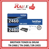 [ORIGINAL] Brother Toner TN-2460 TN2460 / TN-2480 TN2480 / Drum DR-2455 DR2455