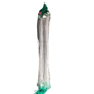 Ready-to-use 3-layer fishing net, 1m high, 25m long, 3in 0.20mm, 1 1/ 4in 0.12mm, tin weights
