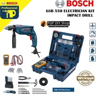 BOSCH GSB 550 Professional Impact Drill Electrician Kit Set ( EXTRA 85 ACCESSORIES )