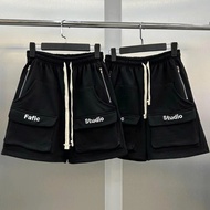 FAFIC men's and women's zipper shorts with embroidered FAFIC CRAB LEGS Flannel