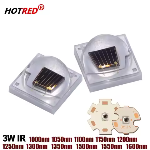1W 3W High Power 3535 LED Chip IR 1000nm 1050nm1200nm1300nm 1500nm 1600nm Infrared FarRed Diode Lamp