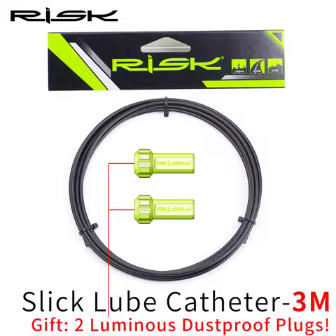 RISK 3m Bicycle Brake Slick Lube Liner + 2 Dust Plug MTB Road Bike Shifting Cable Catheter Oil Tube 