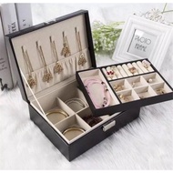 Jewelry box with buckle KiMi Market two-storey leather accessories