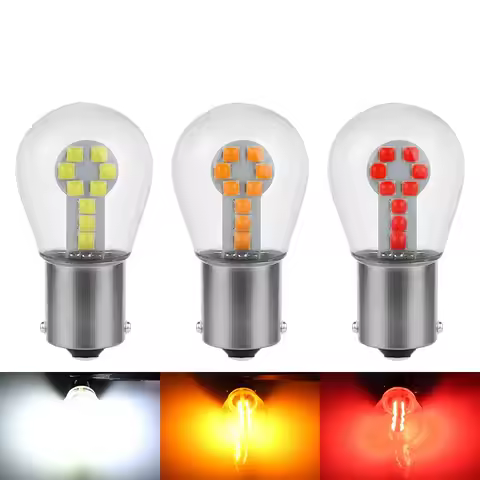 1PCS 1156 BA15S P21W Led 1157 BAY15D P21/5W Bulbs Ampoule R5W R10W 18SMD 800LM Car Fog Lights DRL Tu