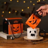 [ Halloween Mug Pumpkin Mug Pumpkin Cat Monster Mug Funny Ceramic Coffee Mug