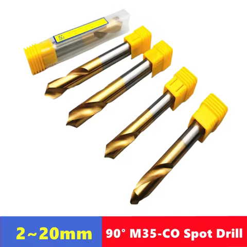 M35-CO TIN 90 ° centering drill bit 2-20mm, CNC machine tool steel aluminium Iron chamfer positionin