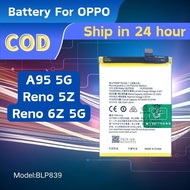 Battery for OPPO A95 5G  Bateri Reno 5Z / Reno 6Z 5G BLP839