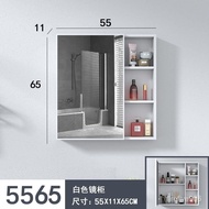 Space Aluminum Bathroom Mirror Cabinet Integrated Mirror Cabinet Wall-Mounted Storage Mirror Toilet Mirror Bathroom Mirr