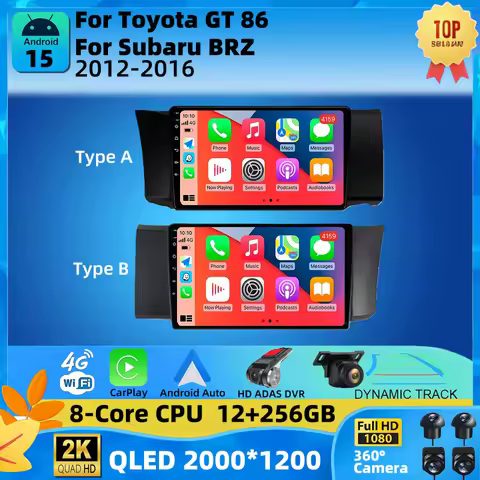 Carplay Auto Car Radio For Toyota GT 86 For Subaru BRZ 2012 2013-2016 Android Navigation GPS Multime