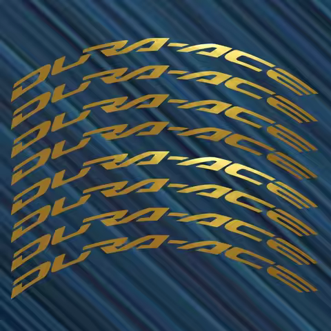 9PCS Width:16mm 20mm 22mm DURA-ACE Road bike Wheel Stickers Decorative Bicycle Rim Decals DIY letter