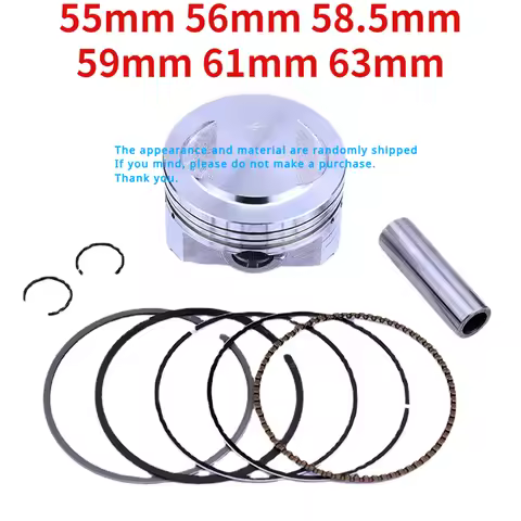 For Motorcycle Modified 56mm Piston, 55mm 125, 4V Forged 58.5mm Piston Group 59mm Middle Cylinder 61