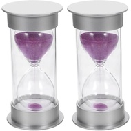 2 Pieces 20 Minutes Hourglass Sand Clock 20 Minutes Hourglass Purple Birthday Gift Children