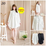 Gaudii Tunic Long Sleeve Ruffle KOREAN STYLE