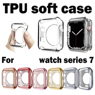 iWatch 7 series Protective Silicone cover iwatch series 7 41mm 45mm Soft TPU Clear Case