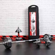keepgoingmax ดัมเบล บาร์เบล 50 Kg ชุดยกน้ำหนัก โครเมี่ยม พร้อมกล่อง (Chromed Barbell Set 50 kg)