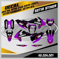 DECAL KTM 250 2015-2017/KTM SIXDAY/KTM 85 DESIGN FREE REQUEST CUSTOM NEW, KTM STICKER, (K3.024.001)