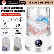 【SG】1L 2L 3L Mini Laundry Cup Washing Machine Portable Rechargeable Underwear Socks Bra Special Smal