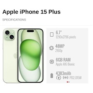 USED ORIGINAL lPH0NE 15(6.1") || 15 PLUS(6.7") || 128GB / 256GB / 512GB || FULL SET