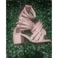 beige 19cm- kids blocked heels,2inches height