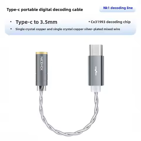 NICEHCK NK1 Audio Adapter Cable Type-C Small Tail CX31993 HiFi Decoding Cable Portable Digital Audio