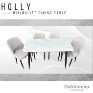 Holly - 4-seat Dining Table/Dining Table with Marble Stone Top Table