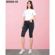 7/8 Ripped Jeans (Ripped) Stretch Jeans M888 19 [size: 27-30 31-34]