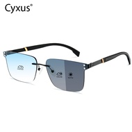 Cyxus Non-polarized sunglasses Photochromic Rectangular frames Korean style Unisex Metal frames Nylo
