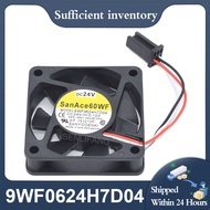 For SANYODENKI New Cooling Fan 9WF0624H7D04 A90L-0001-0423#105S 60*60*15MM DC24V 0.12A 3Lines