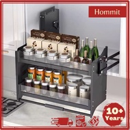 800/900mm Dark Grey Aluminium Soft Close Pull down Lift elevator Wall Kitchen Cabinet Basket