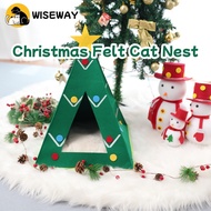 Christmas Felt Cat Cage Pet Nest All Season Universal Cat Nest 3d Christmas Tree Cat Nest