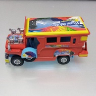 Miniature Philippine Jeepney Diecast Metal Pull Back Action Red