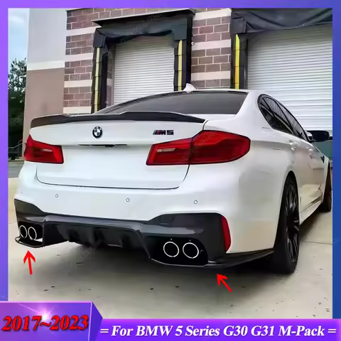 For BMW 5 Series G30 G31 M-Pack 2017-2023 With M5/CS/Competitive Diffuser Rear Side Splitter Diffuse